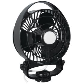 SEEKR by Caframo Maestro 12V 3 (Option: Speed 6" Marine Fan w/LED Light  Black)